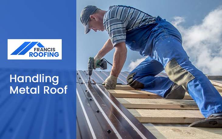 Handling Metal Roofing Units